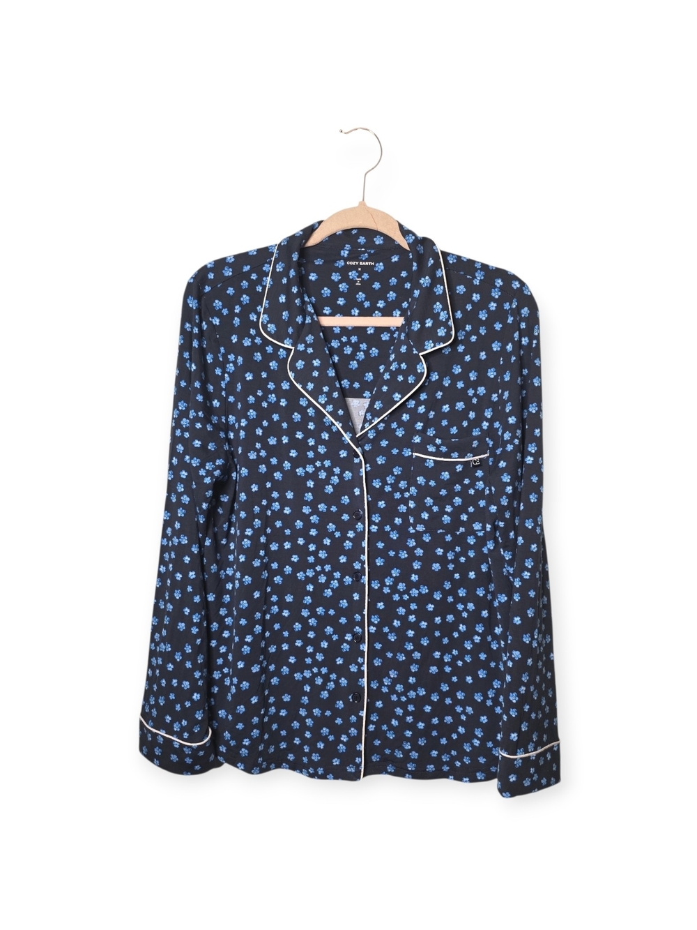 Women's NWOT Cozy Earth bamboo, button-up pajama top, size medium